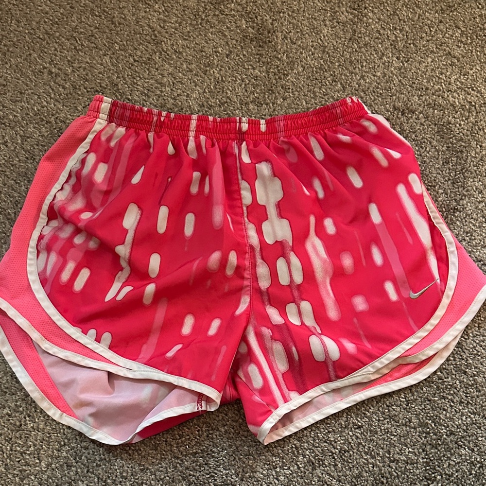 Nike Women's Athletic Shorts in Pink and White